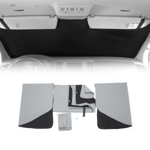 Ford Transit Connect Magnetic Camping Curtain - Omac - Textile/Polyester - Black/Grey - 2014-2019